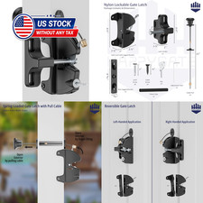 Key Lockable Two Sided Gate Latch, Outdoor Fence Gate Lock Double Sided Gate