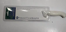 Update International 6" Curved Flexible Boning Knife NSF White Handle  Steel