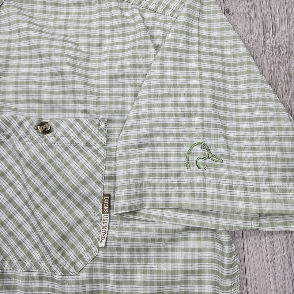 Camisa Ducks Unlimited média guia de aves aquáticas Drake acampamento de peixes secagem rápida - Imagem 4 de 4