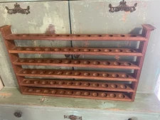 Vintage General Store Mercantile Countertop Wooden Display Shelf