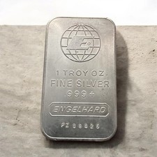 Vintage Engelhard 1 Troy Ounce 1 oz .999 Fine Silver bullion bar  - Capsulised 70.00 per troy oz