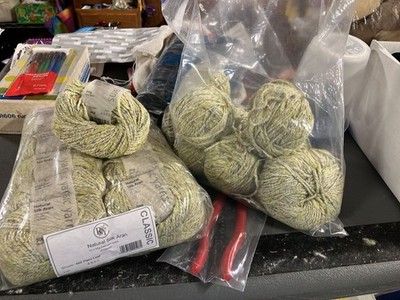 Rowan Yarns Natural Silk Aran Yarn 10 Pack Shade 462 Palm Leaf plus extra rolls