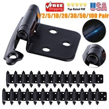 Cabinet Hinges Overlay Kitchen Door Hinges Self Close Face Mount Cupboard Black