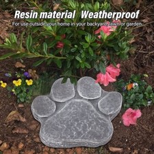 Dog Pawprint Memorial Stone DIY Lettering Dog Grave Marker Pet Monument