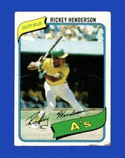 1980 Topps Set-Break #482 Rickey Henderson RC LOW GRADE (crease) *GMCARDS*