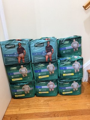Depend Protection Plus Ultimate Underwear for Men LARGE 5 packs, 85 Count