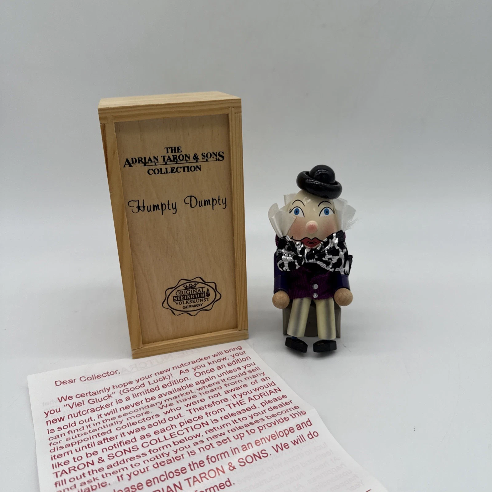 Steinbach Humpty Dumpty Mini Nutcracker LE /25000 Signed ~5" Germany w/ Box
