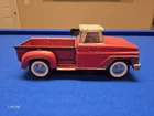 VINTAGE TONKA RED & WHITE PRESSED STEEL STEP-SIDE PICKUP TRUCK TOY.
