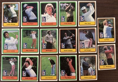 1981 Donruss Golf Autograph Card Lot (17) NM, Miller, Stadler, Strange, Crenshaw