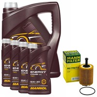 MotoröL Set Mannol Energy Combi Ll 5W-30 Sn 9 Liter + ÖLfilter FüR Vw Touareg