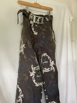 Vuarnet Ski Pant Women s Size Small Italian Fabric Gray Navy Logo 38