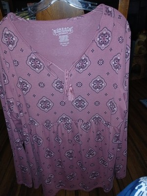 Great Expectations Maternity Pink Long Sleeve Blouse