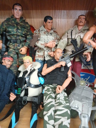 VINTAGE GI JOE & POWER TEAM FIGURES LOT OF 12 WITH Random ACCESSORIES Cobra Etc. - Picture 9 of 19