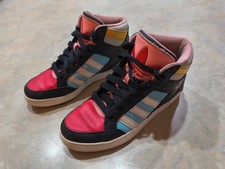 Adidas Originals Women's Sz 4 Hardcourt High Top Multicolor Sneakers