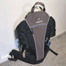 Littlelife Ultralight Baby Toddler Backpack Carrier Black Grey