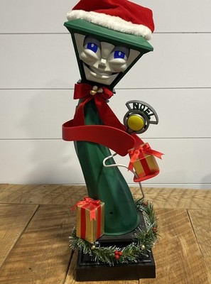 Vintage 1998 Telco Frank E. Post Christmas 22'' Singing Lamp Post Read!
