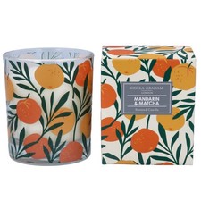 Gisela Graham Mandarin and Matcha Scented Candle Summer Home Accessory & Gift