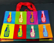 Heinz Ketchup Andy Warhol Style Art Reusable Tote Shopping Bag Exclusive 17"