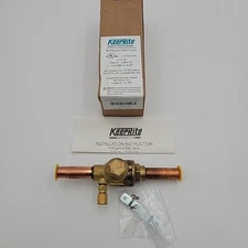 Keeprite 12BV(T) 1/2 ODS w/ Tap Refrigerant Ball Valve 870 PSIG HFC, HCFC, CFC