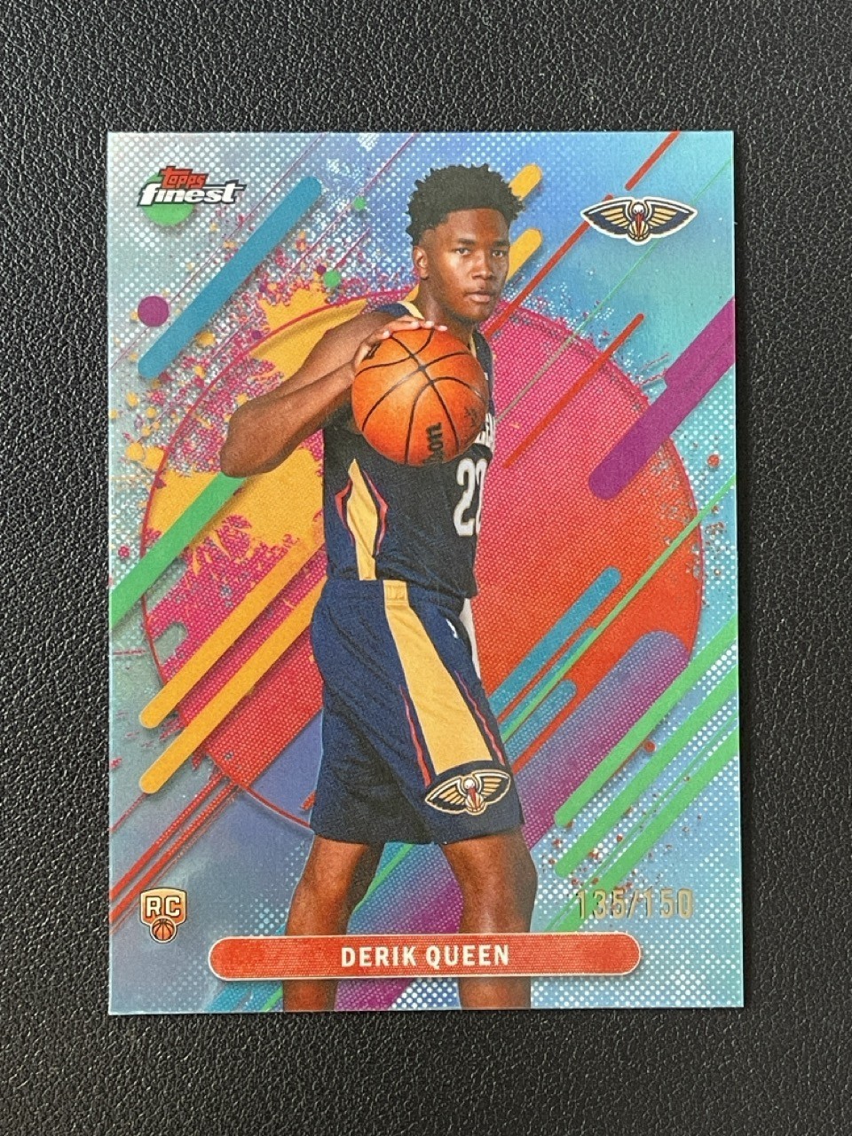 Derik Queen 2025-26 Topps Finest Rare Sky Blue Refractor RC /150 #213