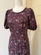 Old Navy Floral Maxi Dress Plum Pink Red Women’s S Cottagecore Fairy Coquette