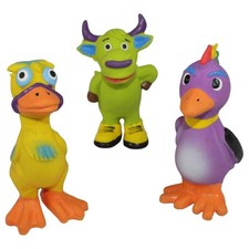 Nobby Latex Hundespielzeug - 3er Set - Vogel/Ente/Kuh - Tierfiguren - quietscht