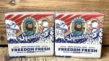 NWT MENS DR. SQUATCH BAR SOAP- FREEDOM FREASH - X2 LOT - LIMITED EDITION-5OZ