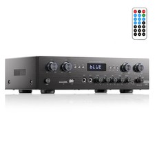 Donner MAMP5 600W 4-Channel Bluetooth HiFi Audio Power Amplifier Receiver Home