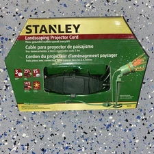 Stanley Landscaping Projector Cord Three Grounded Outlets 25 Feet 15 Amp 56775