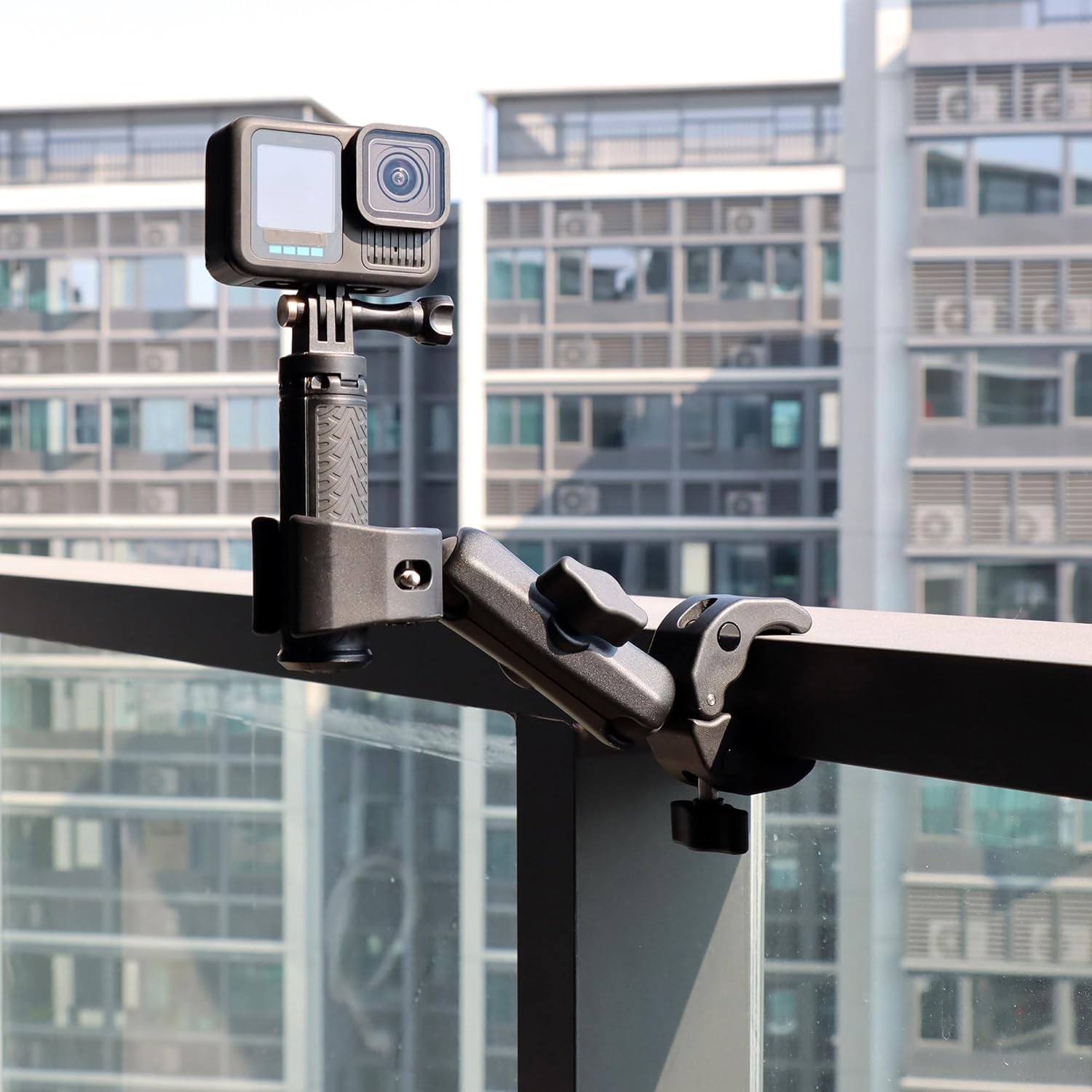 Double Super Clamp Camera Mount, Umbrella Clamp for Chair, Desk, Stroller, Wagon