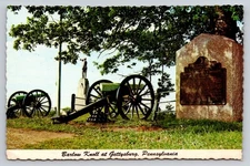 Barlow Knoll Gettysburg PA Civil War Photochrome Postcard Tichnor Bros