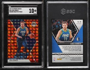 2019-20 Panini Mosaic Reactive Orange Prizm Luka Doncic Dončić #44 SGC 10 GEM