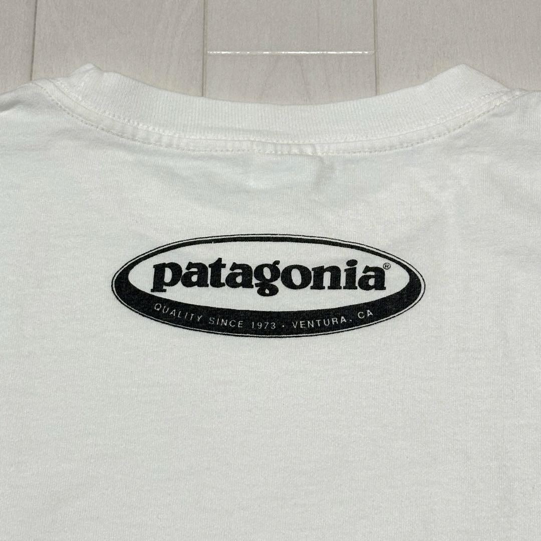 j*】様 90s patagonia オーバルロゴTシャツ vintage パタ Patagonia 90s Oval Logo T-Shirt White M Organic Cotton Rare