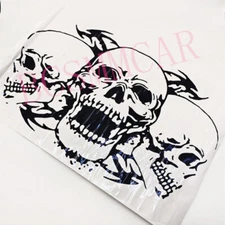 Car Body Side Sticker Triple Skull Graphics Decal Anti Scratch Protector Decor
