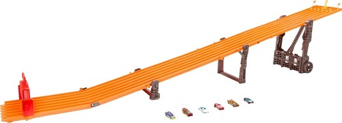Licensed HOT WHEELS - SUPER 6-LANE RACEWAY Track Playset Lights & Sounds 6 Cars - Picture 7 of 8