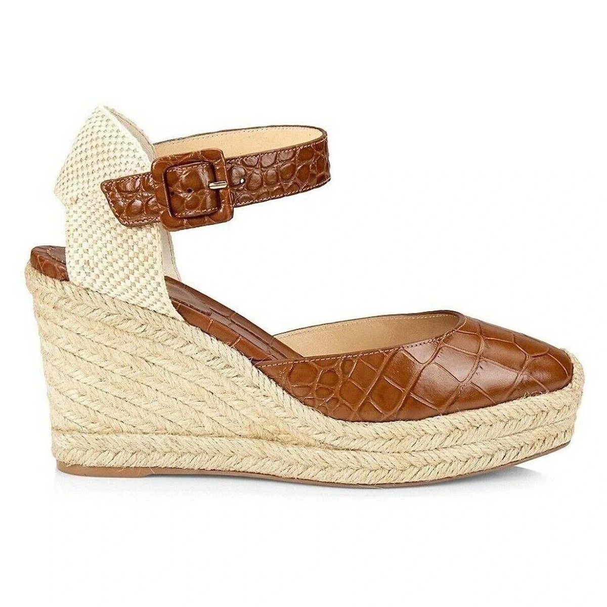 Christian Louboutin Gold Espadrilles – Brand New, Never Worn – US Size 12 | Auth Christian Louboutin White and Gold Galia Espadrilles - Ann main image 3