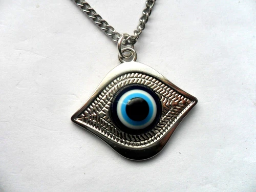 Unusual Evil Eye   Pendant and Chain Necklace