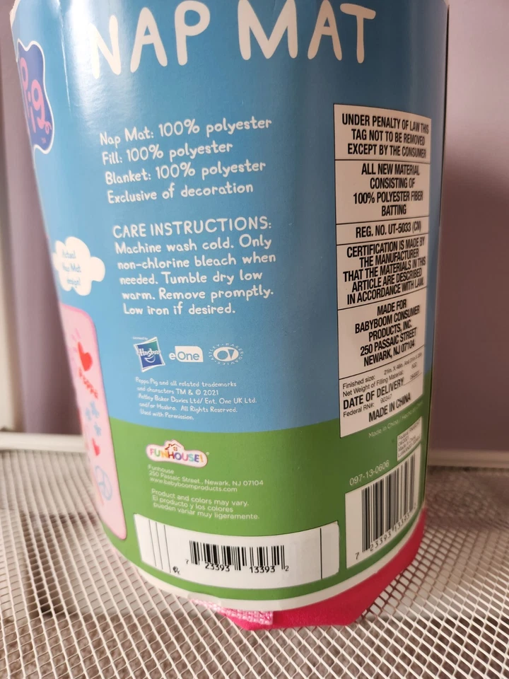 Alfombra de siesta Peppa Pig rosa Foto 3 de 4