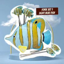 Design Cute Fish Fork ,fish  Fork,3 set fish fork (21pcs)