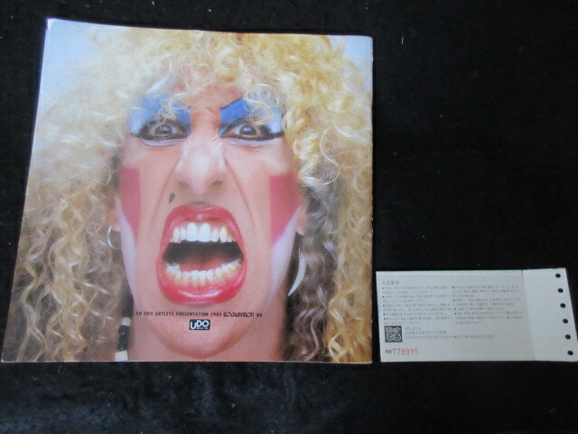 Twisted Sister 1985 Japan Tour Book with Ticket Stub Concert