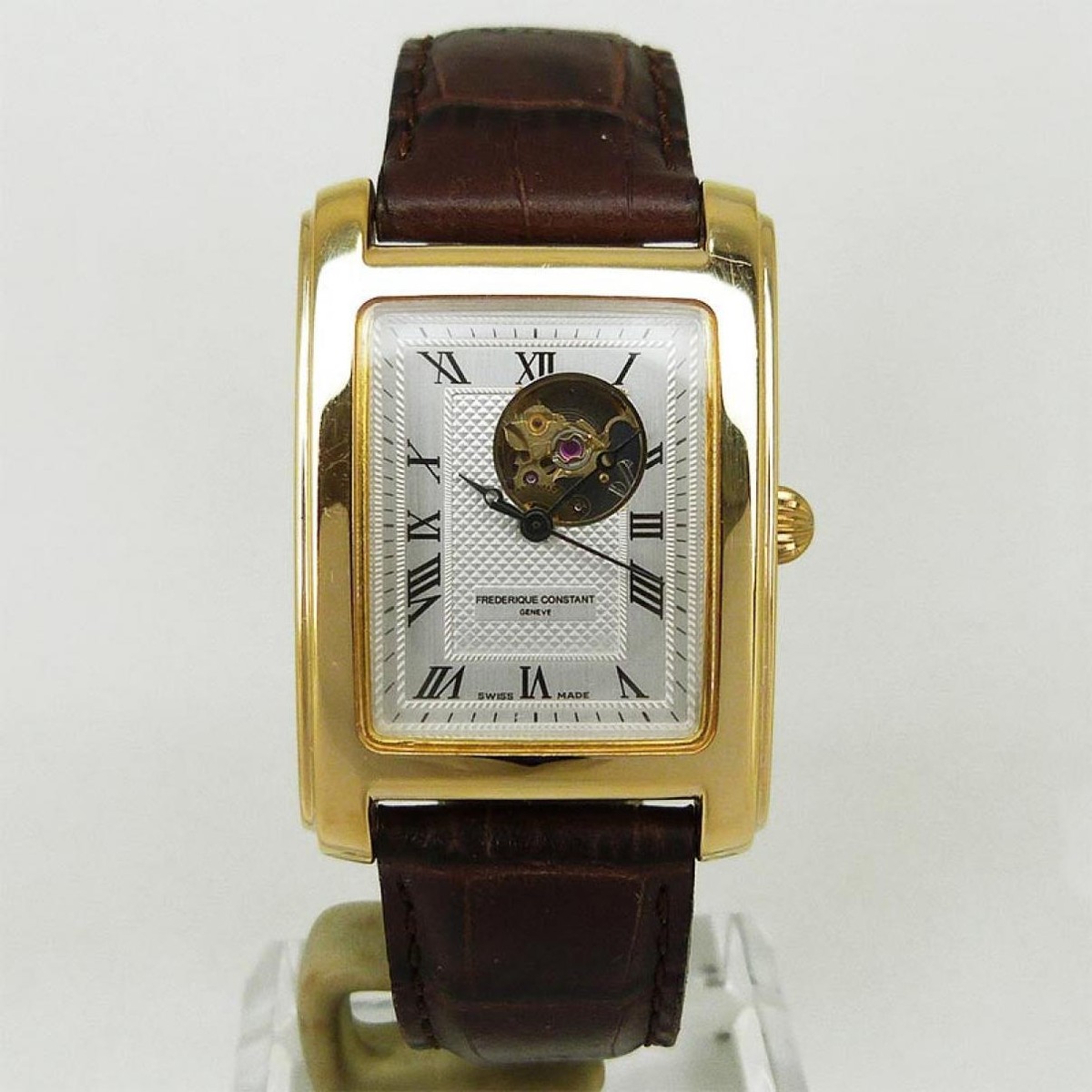 FREDERIQUE CONSTANT Watch Heartbeat Automatic Square Silver