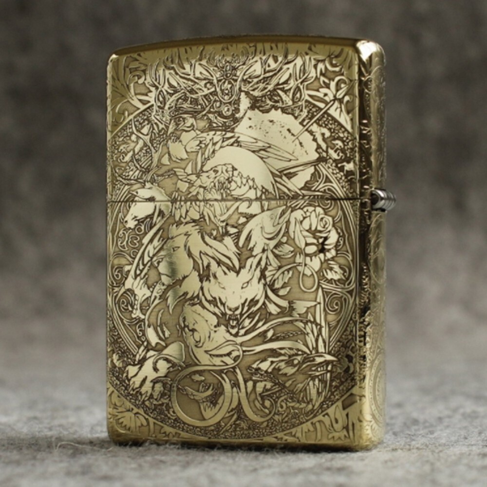 Zippo lighter 168 Armor Custom/ Full Sides Engraving Game of