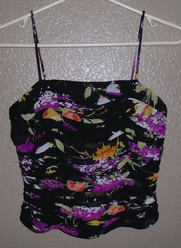 Xscape by Lawrence Kurtz Sleeveless Top Spaghetti Straps Women's 4 EUC - Picture 2 of 10