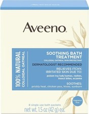 New Look Aveeno Soothing Bath Treatment - 100 Natural Colloidal Oatmeal 8 Pack