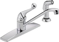 Delta Faucet 400lf-wf Classic, Single Handle Kitchen Faucet With Spray, Chrome, on sale Delta Faucet 400lf-wf Classic, Single Handle Kitchen Faucet With Spray, Chrome, on sale