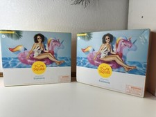 Two Matching Inflatable Unicorn Swimming Pool Floats Sun Squad 6' Long BRAND NEW