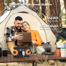 200W Peak Power Station, Flashfish CPAP Battery 166Wh 45000mAh Backup Power Pack