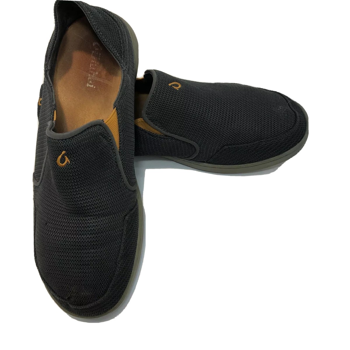 Olukai Nohea Mesh Mens 10.5 Charcoal Grey Orange Slip On Loafers 10188-4242 Amazon.com | OluKai Nohea Mesh Men main image 4