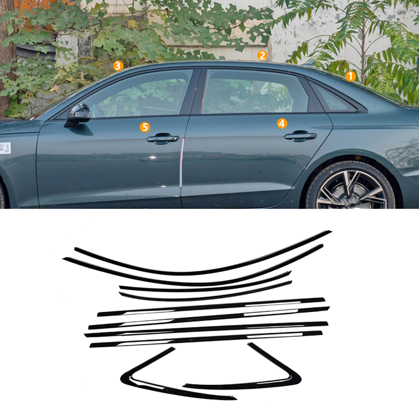 Audi A4 2020-2024 Car Window Molding Trim Weatherstrip Seal Belt