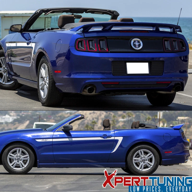 Fits 10-14 Ford Mustang LS Style Rear Trunk Spoiler Matte Black - ABS - Image 2 of 4